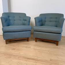 Vintage Tufted Club Chairs By Drexel