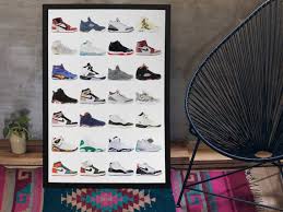 Nike Air Jordans Hall Of Fame Poster