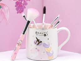 makeup brush set with cute kitty design