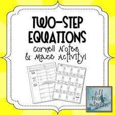 two step equations teaching math