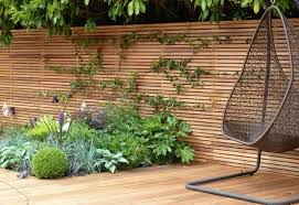 Horizontal Fence Panels Modern Garden