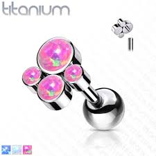 anium cartilage piercing with