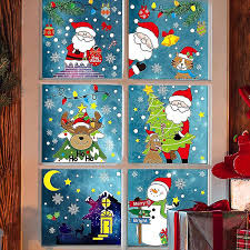 5 Sheet Window Clings Snowflakes Window