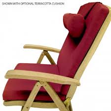 barbuda teak folding recliner chair