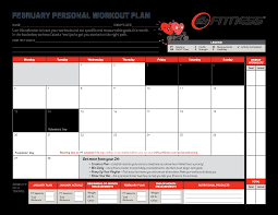 Monthly Workout Chart Templates At Allbusinesstemplates Com