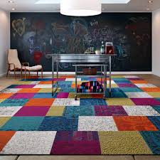 these patchwork rug squares by flor