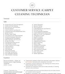 carpet cleaning technician resume sle