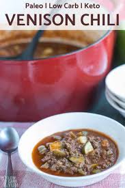 Crockpot venison stew is one of falls favorite slow cooker recipes with venison stew meat simmered in a red wine broth chock full of veggies. Venison Chili Stovetop Or Slow Cooker Recipe Low Carb Yum