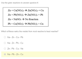 Answered Use The Given Reactions To