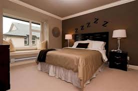 brown painted bedroom walls
