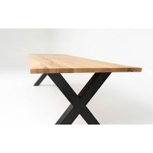 Dining Table X Legs In Solid Oak Wood