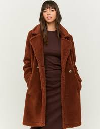 Brown Faux Fur Coat Tally Weijl Germany