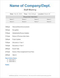 10 Free Meeting Agenda Templates Word And Google Docs