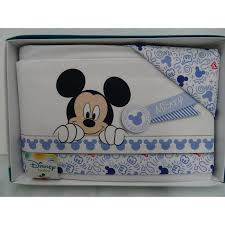 Pubblicato da maria teresa a 13:04:00. Lenzuolino Bianco Celeste Per Letto Walt Disney Mickey