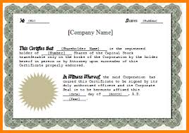 Corporate Stock Certificate Template 8 Guatemalago