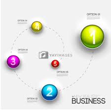 3d Chart Diagram Business Presentation Realistic Vector