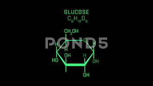 glucose molecular structure symbol neon