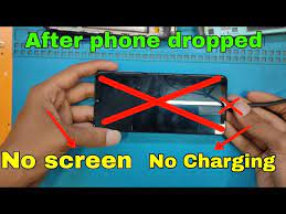 after dropped phone no screen no