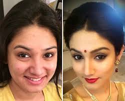 indian bridal before and after make up