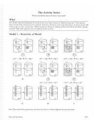 Many chemical reactions can be classified as one of five basic types. 36 The Activity Series S Answers