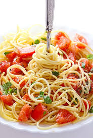pasta with fresh tomato sauce sugar a