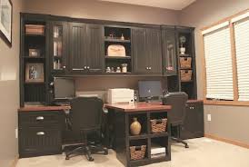 For an easier diy desk than building one from scratch, you can recycle new or used filing cabinets. Diy Office With T Shaped Countertop And Built In Cabinets Sawdust Girl