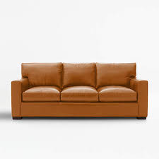 Axis Brown Leather 3 Seat Sofa