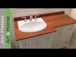how to make a wooden vanity top