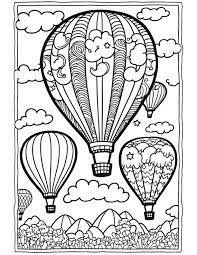 5 hot air balloon coloring pages the