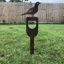 Blackbird On A Spade Bird Garden
