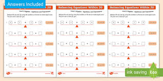 Year 3 4 Balancing Equations Within 20