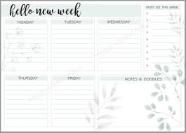 In addition to providing a fresh start, a new calendar can keep you organiz. Downloadable Printable Weekly Planner Template
