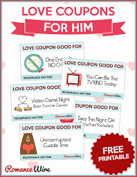 Valentines Coupons For Him Best Romantic Coupon Book Ideas