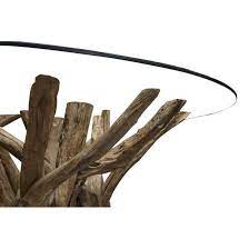 Round Driftwood Dining Table Modern