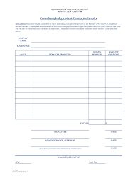 Independent Contractor Invoice Template