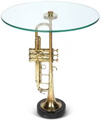 Armstrong Trumpet Glass Side Table Dansk