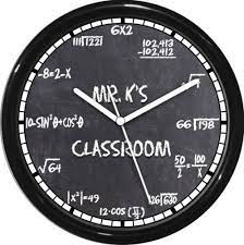 wall clock teacher gift numbers