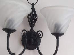 Wall Lights Black With Glass Shades