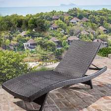 Wicker Patio Chaise Lounges Chair