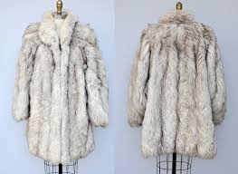 Vintage Chunky Arctic Fox Fur Coat