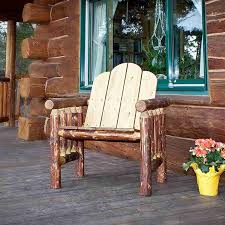 Pine Log Deck Chair By Montana Woodworks
