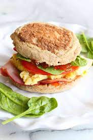 English Muffin Breakfast Recipes Healthy gambar png