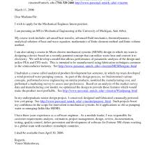 9 Engineering Intern Cover Letter Examples Resume Samples