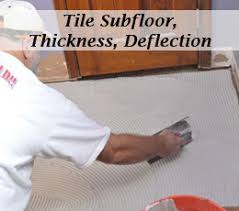 tile suloor deflection thickness
