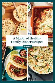 a month of healthy family dinner recipes