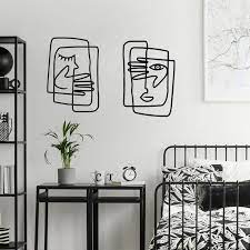 Picasso One Line Drawing Metal Wall Art