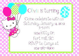 Hello Kitty Party Invitations Template Emmaplays Co