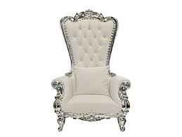 chair baroque throne silver white