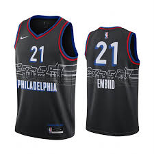 Starting december 3rd, all nba city. Philadelphia 76ers Joel Embiid 2020 21 Jersey City Edition Black Boathouse Row Www Cfjersey Store