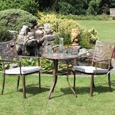 Cast Aluminium Patio Bistro Set Leaf